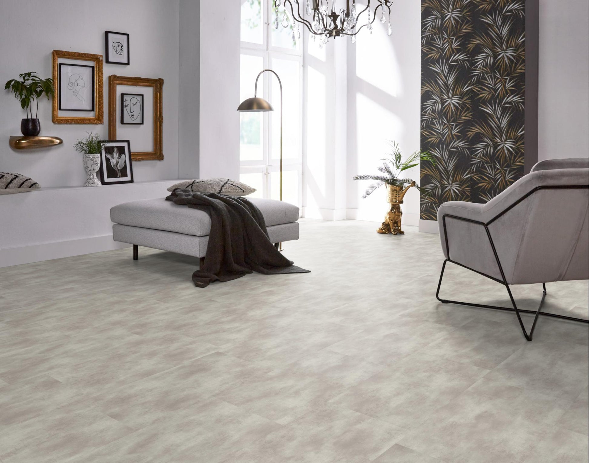 Floorlife The Rocks XL Off Grey 2116 Tegel Dryback PVC - Solza.nl