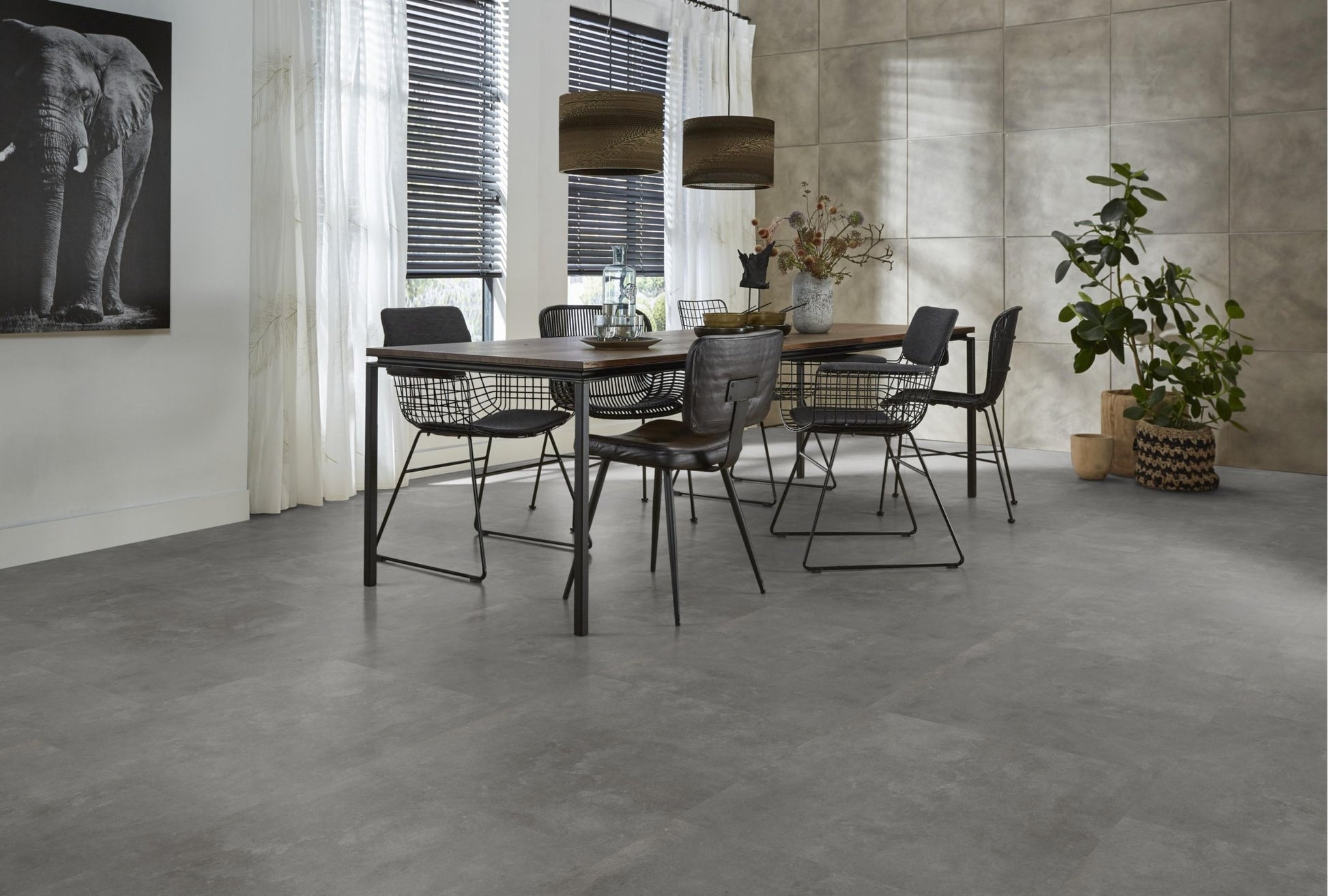 Floorlife Victoria Grey 5212 Tegel Dryback PVC - Natuursteenlook 61x61 cm - Solza.nl