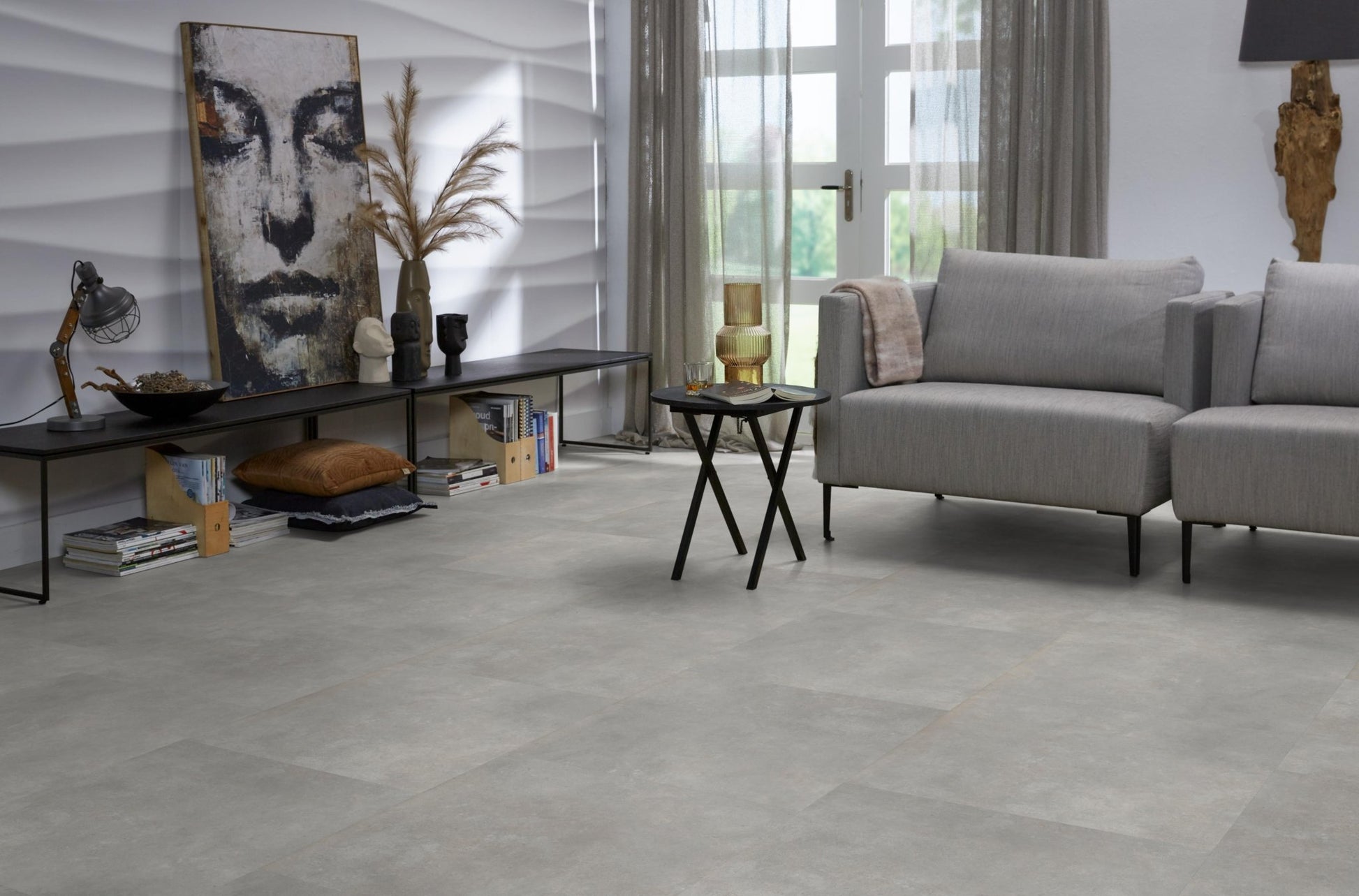 Floorlife Victoria Light Grey 5211 Tegel Dryback PVC - 61x61 cm - Solza.nl