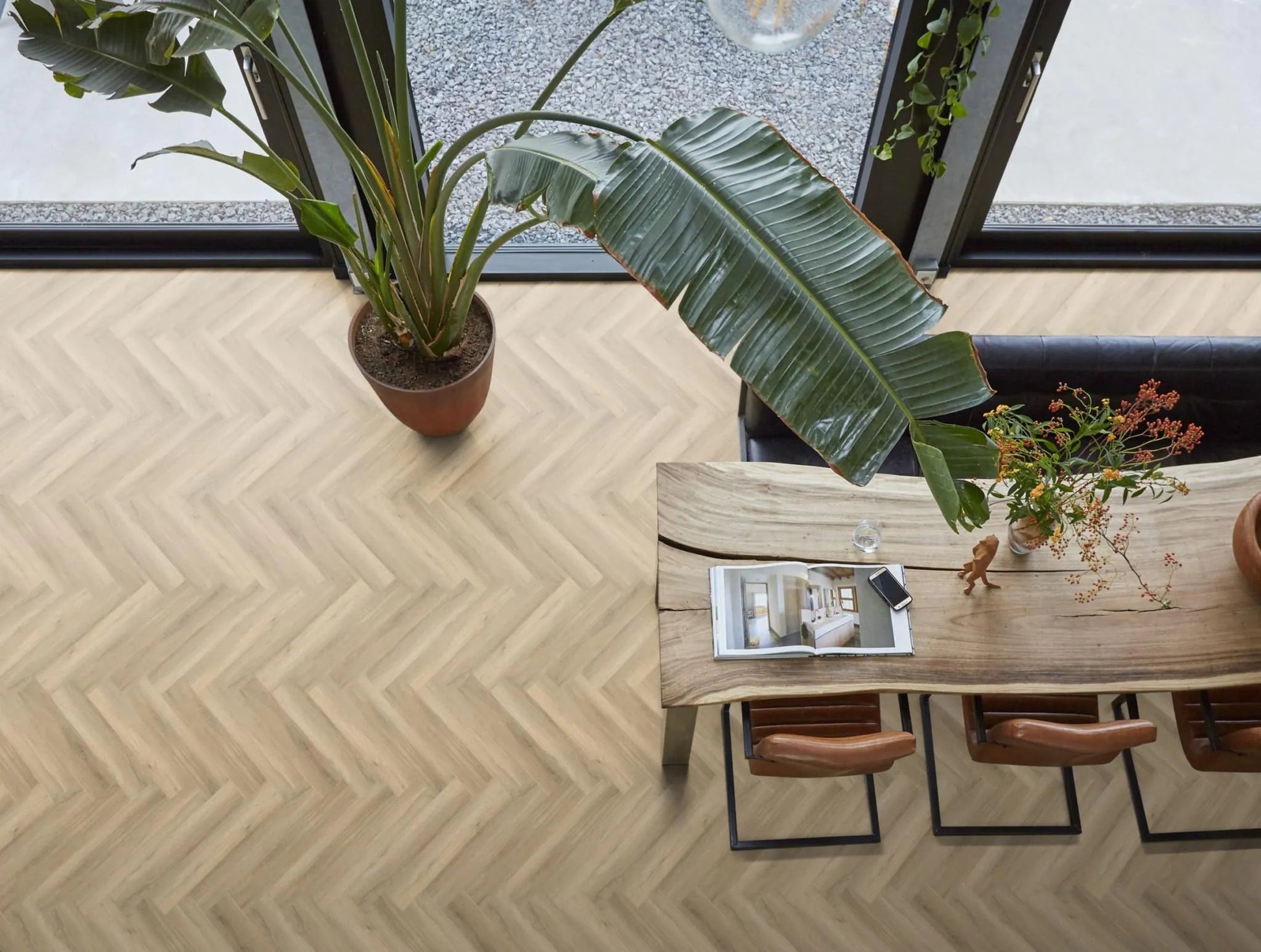 Floorlife Visgraat Click PVC YUP Herringbone Paddington Beige 3504 - Solza.nl