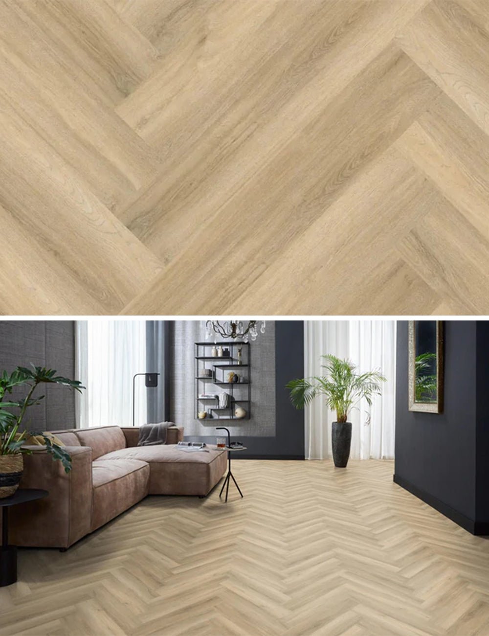 Floorlife Herringbone Click PVC YUP Herringbone Paddington Beige 3504 SRC - Solza.fr