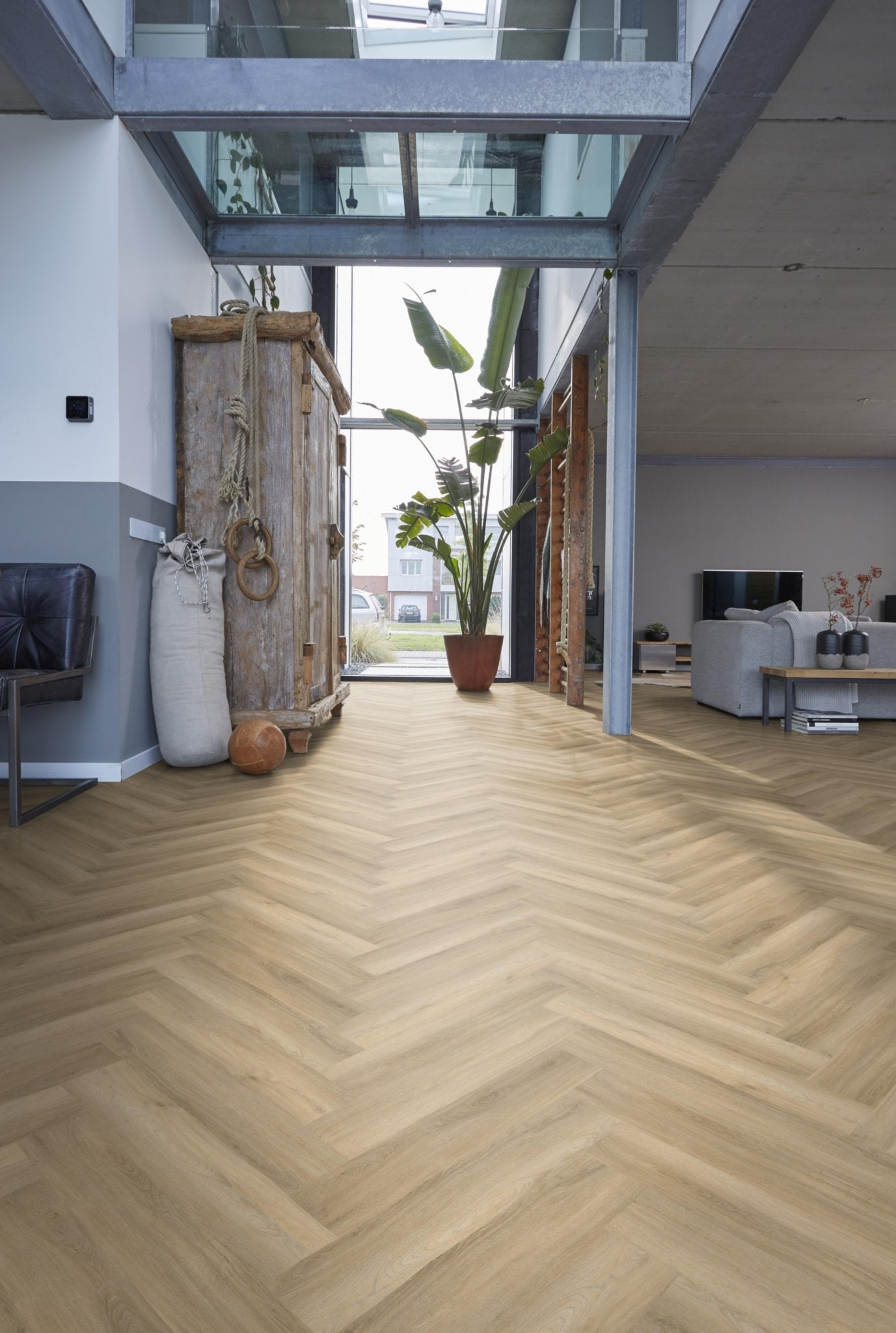 Floorlife Visgraat Click PVC YUP Herringbone Paddington Beige 3504 SRC - Solza.nl