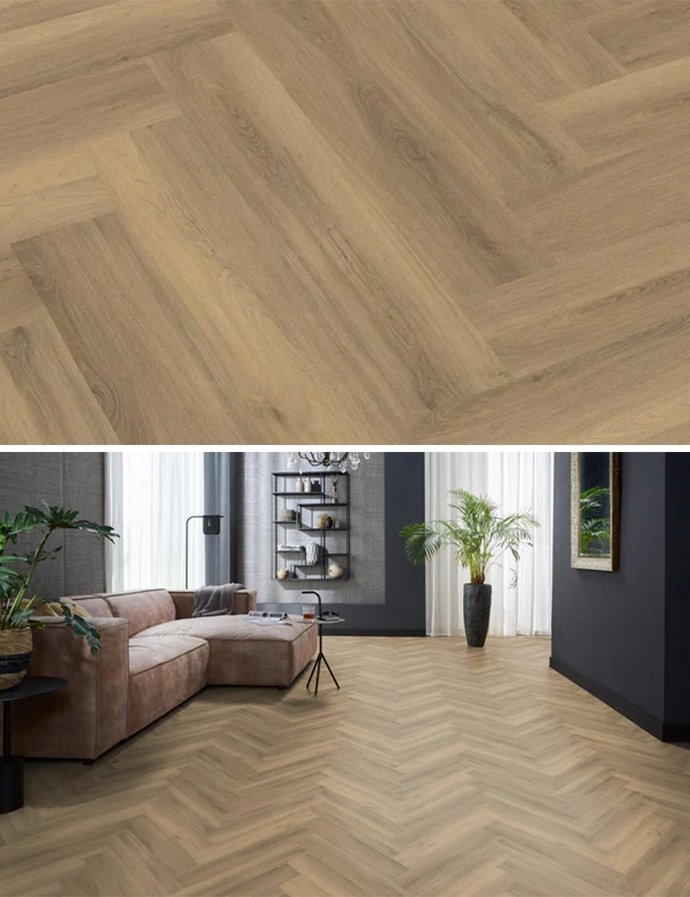 Floorlife Herringbone Click PVC YUP Herringbone Paddington Natural 3503 SRC - Solza.fr