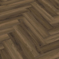 Floorlife Visgraat Click PVC YUP Herringbone Paddington Warm Brown 3501 SRC - Solza.nl