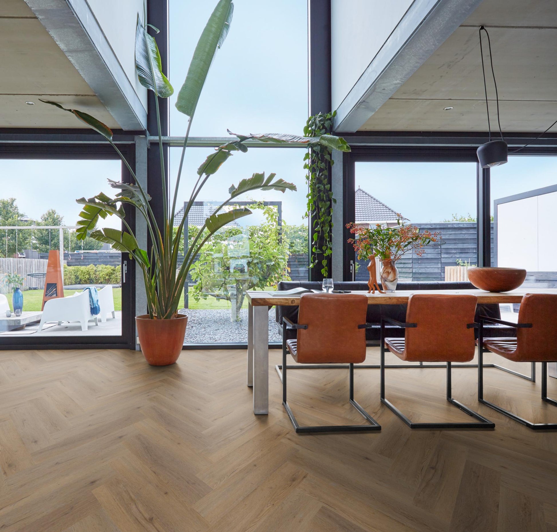 Floorlife Visgraat Click PVC YUP Leyton Herringbone Natural Oak 2822 SRC - Solza.nl