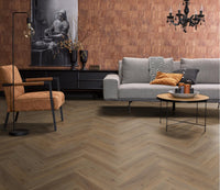 Floorlife Visgraat Click PVC YUP Leyton Herringbone Natural Oak 2822 SRC - Solza.nl