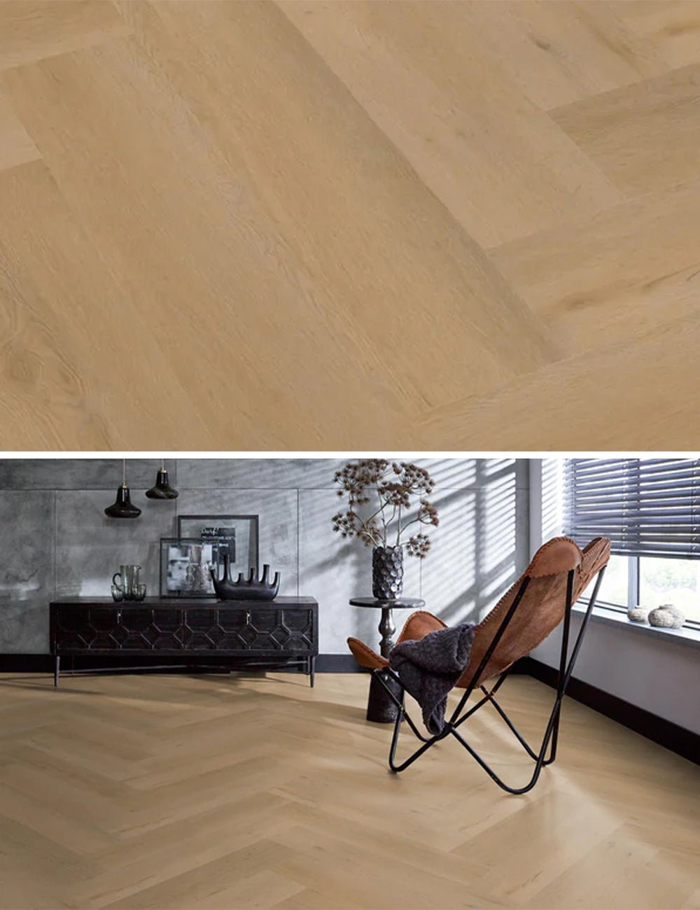 Floorlife Herringbone Click PVC YUP Leyton Herringbone Warm Oak 2825 SRC - Solza.fr