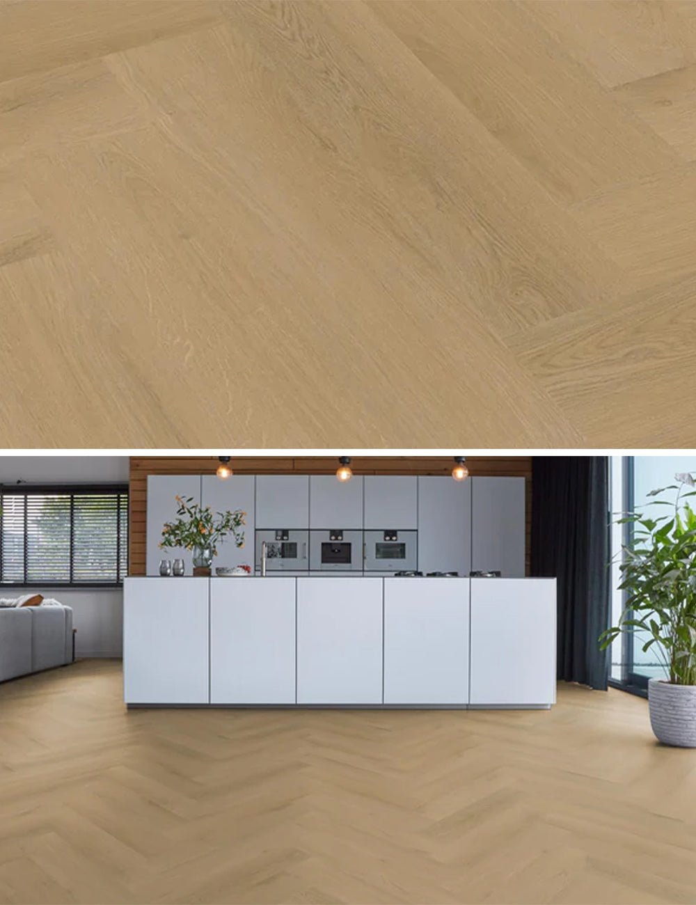 Floorlife Herringbone Click PVC YUP Merton Herringbone Light Oak 7613 - Solza.fr