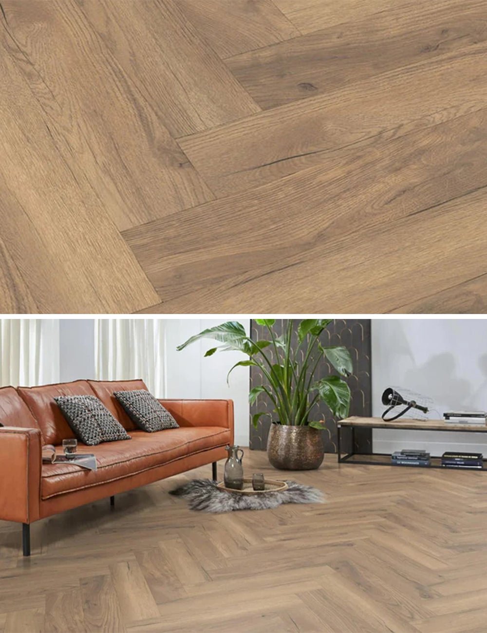 Floorlife Stratifié Herringbone Wood-look Bayside Oak Natural 3424 - Solza.fr