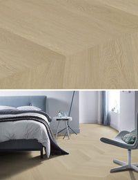 Floorlife Yup Fulham Chevron Natural Oak 1610 Dryback PVC - Hongaarse Punt - Solza.nl