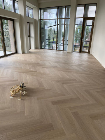 Floorlife Yup Fulham Herringbone Beige Dryback PVC