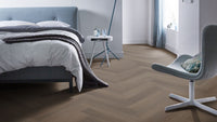 Floorlife Yup Fulham Herringbone Brown 1615 Dryback PVC - Solza.fr