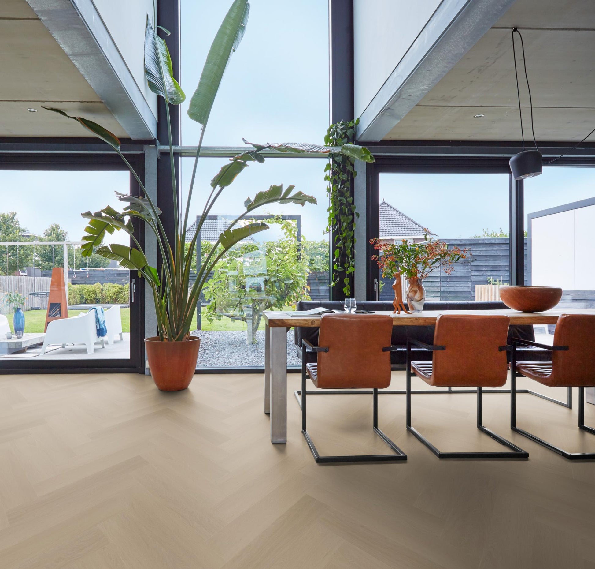 Floorlife Yup Fulham Herringbone Smoky Dryback PVC - Solza.nl