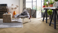 Floorlife Yup Fulham Herringbone Warm Oak 1614 Dryback PVC - Noestvrij visgraat - Solza.nl