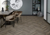 Floorlife Yup Herringbone Paddington Dark Grey Dryback PVC - Solza.nl