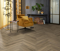 Floorlife Yup Herringbone Paddington Light Brown Dryback PVC - Solza.nl