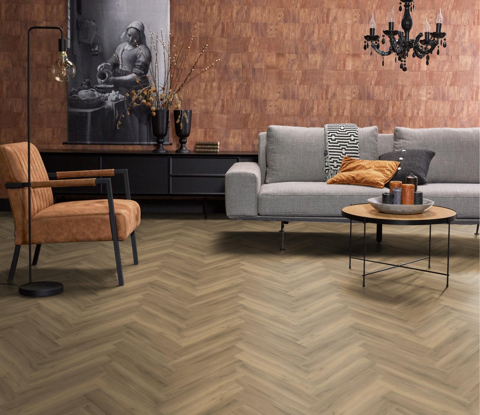 Floorlife Yup Herringbone Paddington Natural Dryback PVC - Solza.nl