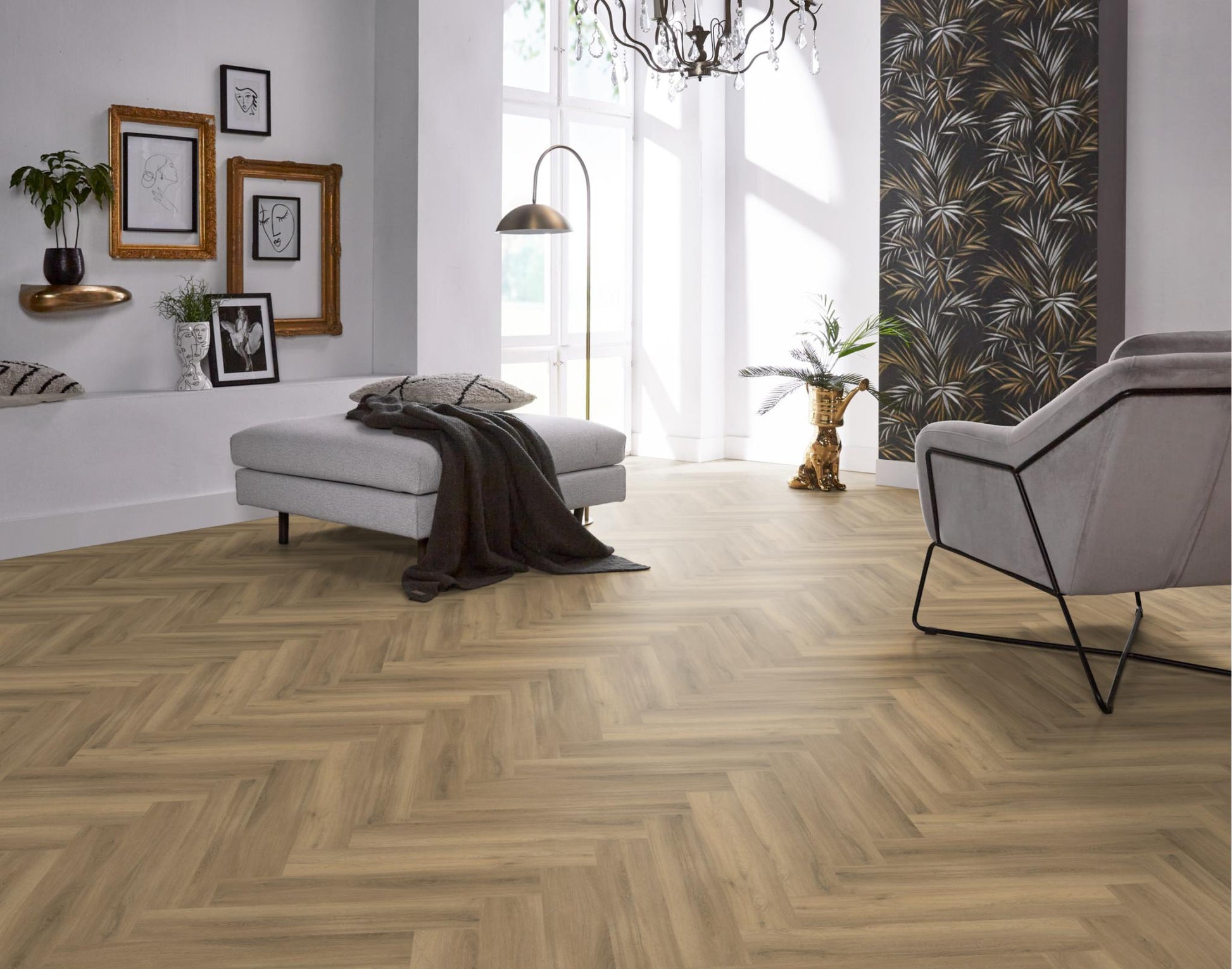 Floorlife Yup Herringbone Paddington Natural Dryback PVC - Solza.nl