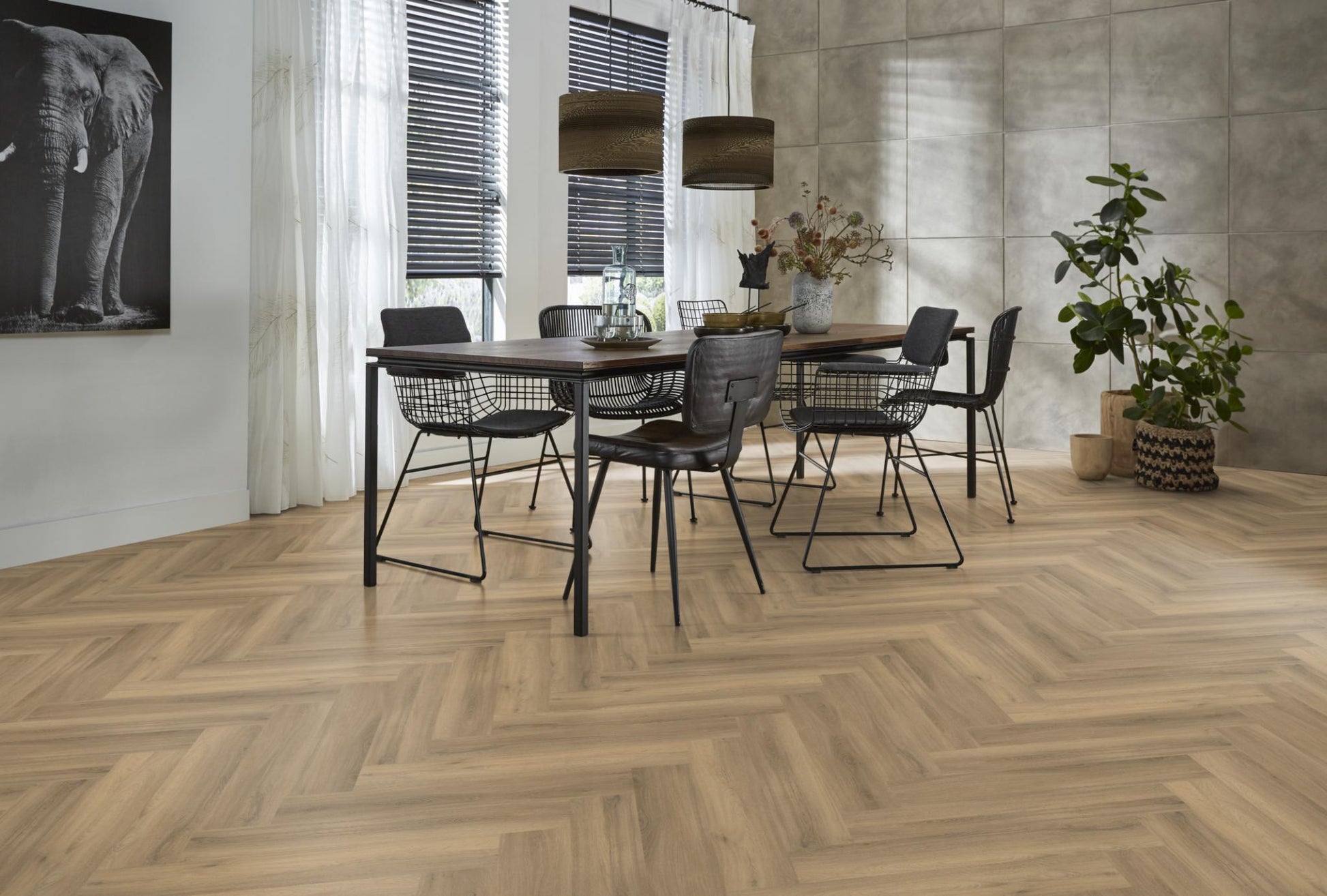 Floorlife Yup Herringbone Paddington Natural Dryback PVC - Solza.nl