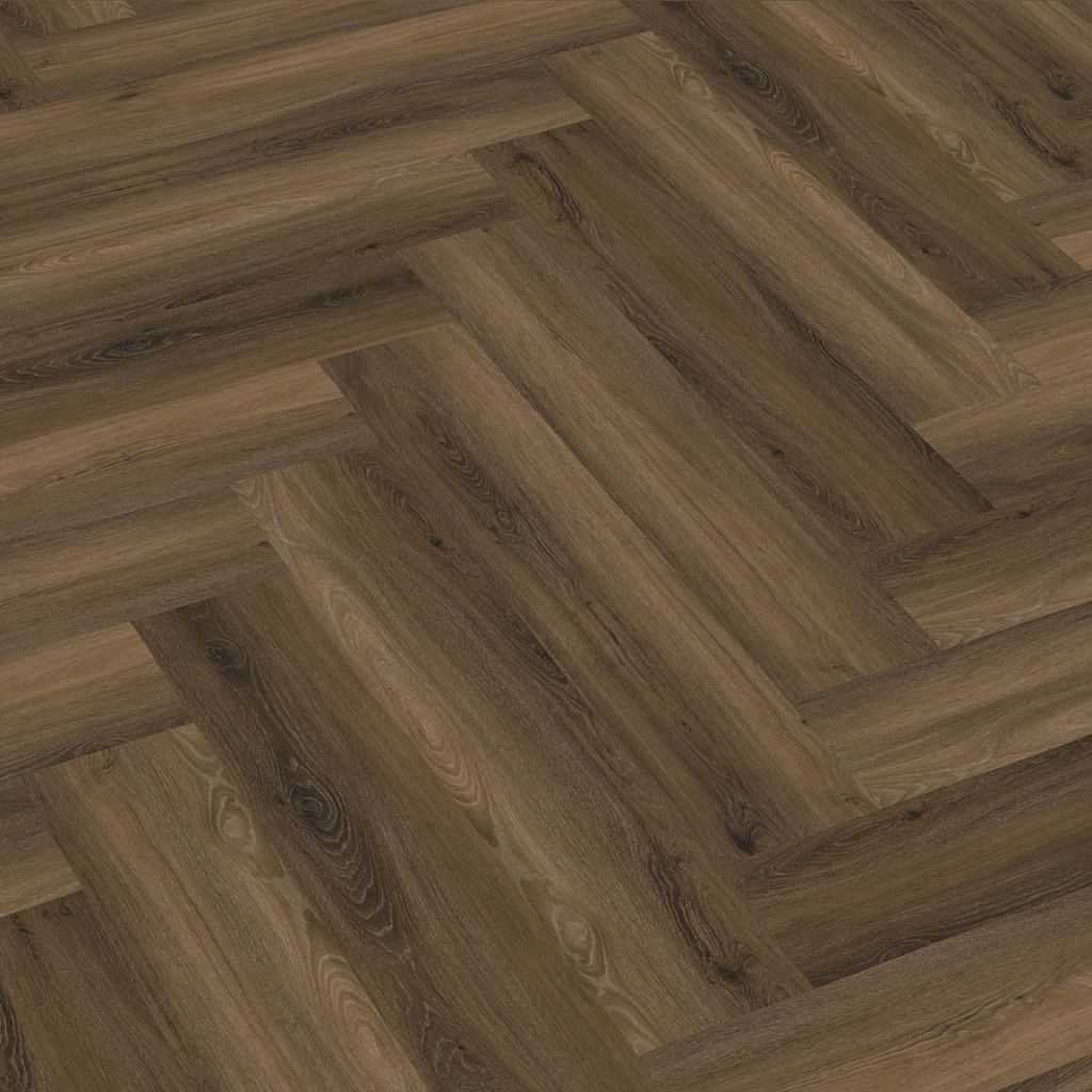 Floorlife Yup Herringbone Paddington Warm Brown Dryback PVC - Solza.fr