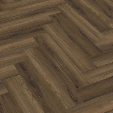 Floorlife Yup Herringbone Paddington Warm Brown Dryback PVC