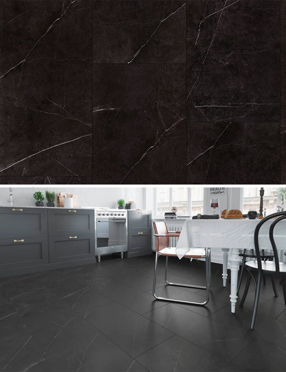 Gelasta Grande Dryback Tile 4503 Marble Black - Solza.nl