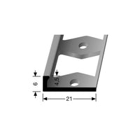 In-egaliseer eindprofiel voor PVC brons 2500mm (tot 4,5mm) - Solza.nl