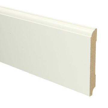 MDF Eigentijdse plint 120x15 wit voorgel. RAL 9010