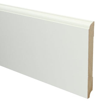 MDF Eigentijdse plint 150x15 wit voorgel. RAL 9010