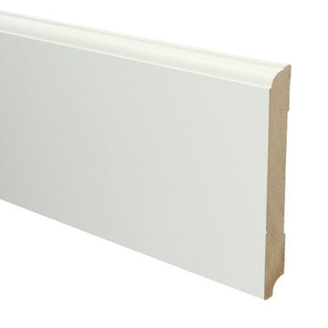 MDF Eigentijdse plint 150x18 wit voorgel. RAL 9010
