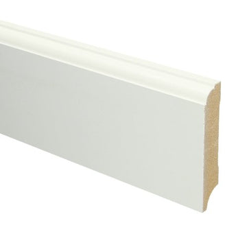 MDF Eigentijdse plint 70x12 wit voorgel. RAL 9010
