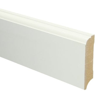 MDF Eigentijdse plint 70x18 wit voorgel. RAL 9010