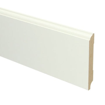 MDF Eigentijdse plint 90x12 wit voorgel. RAL 9010