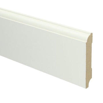 MDF Eigentijdse plint 90x15 wit voorgel. RAL 9010