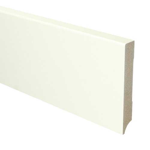 MDF Moderne plint 120x18 wit voorgelakt RAL 9010 - Solza.nl