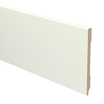 MDF Moderne plint 120x9 wit voorgelakt RAL 9010