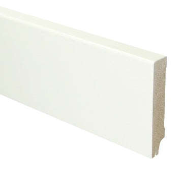 MDF Moderne plint 90x18 RAL 9010 + uitsparing