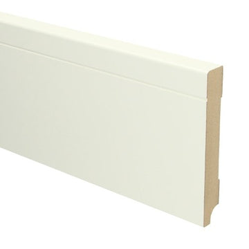 MDF Tijdloze plint 120x18 wit voorgel. RAL 9010