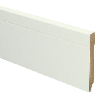 MDF Tijdloze plint 90x12 wit voorgelakt RAL 9010