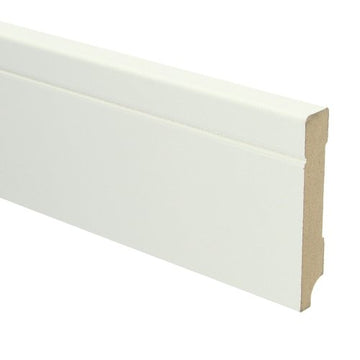 MDF Tijdloze plint 90x15 wit voorgelakt RAL 9010