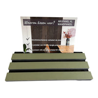 Echantillon Floer Akupanel XL Panneaux muraux Lino vert olive - Solza
