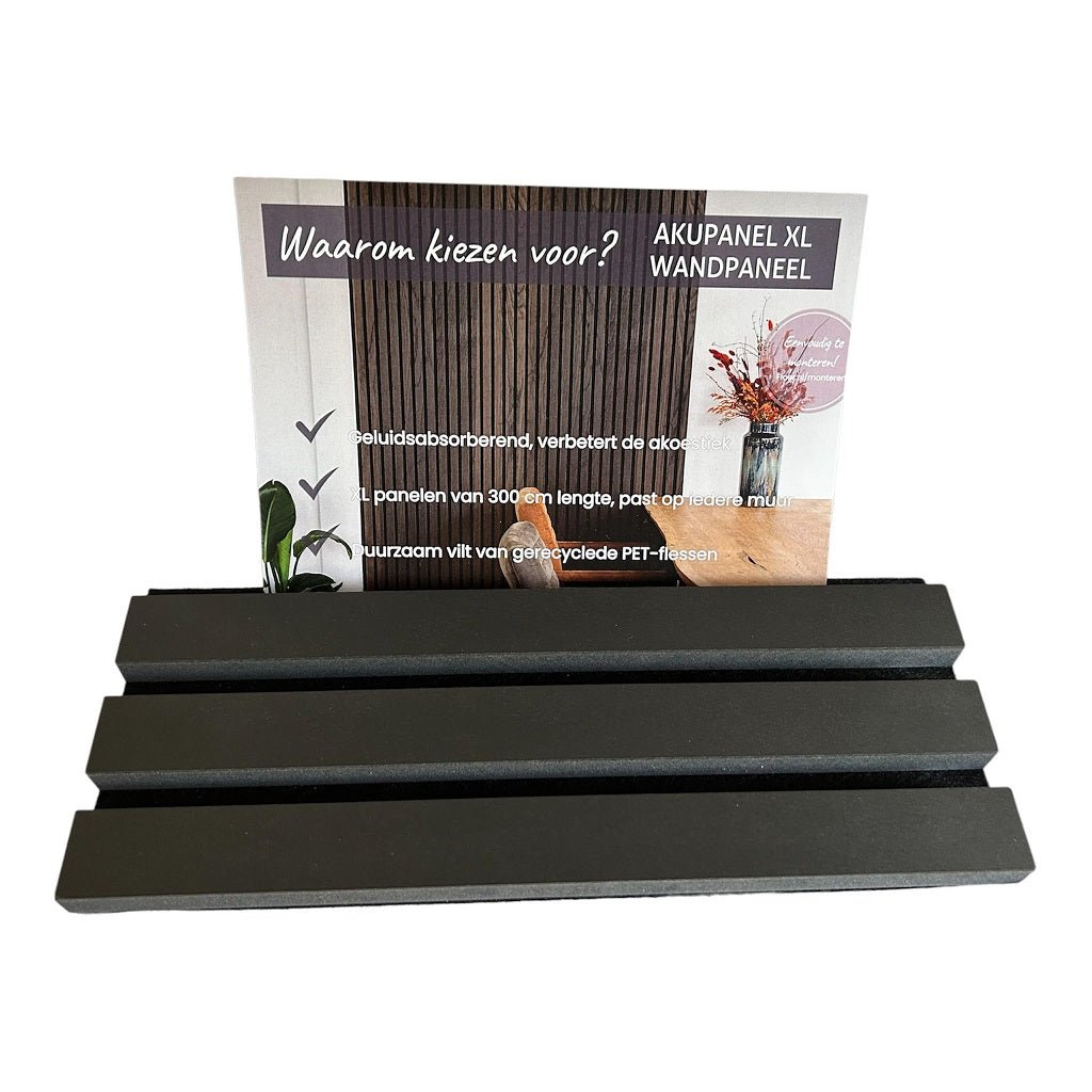 Echantillon d'essai Floer Akupanel XL Panneaux muraux Lino Black - Solza