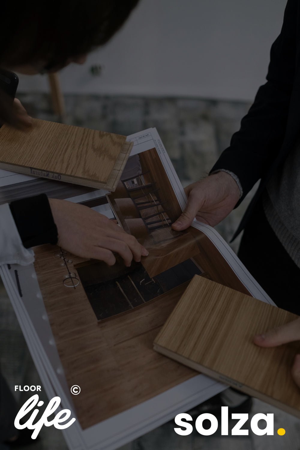 Proefmonster Floorlife Stanmore Dark Grey 3110 Tegel Dryback PVC - 91.4 x 45.7 cm - Solza.nl