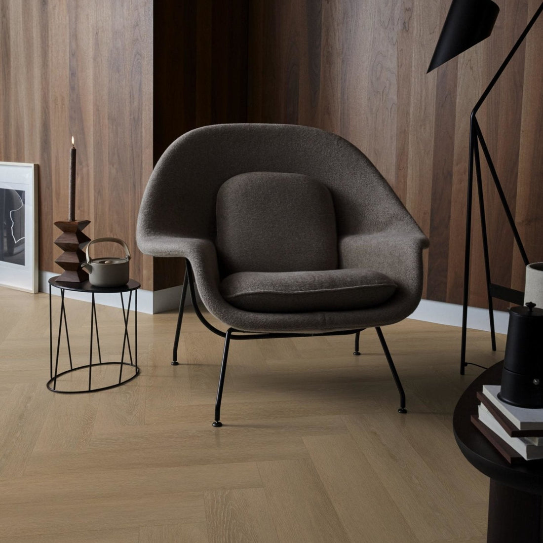 Proefmonster vtwonen Plak PVC Herringbone Sun Kissed (Dryback) - Solza.nl