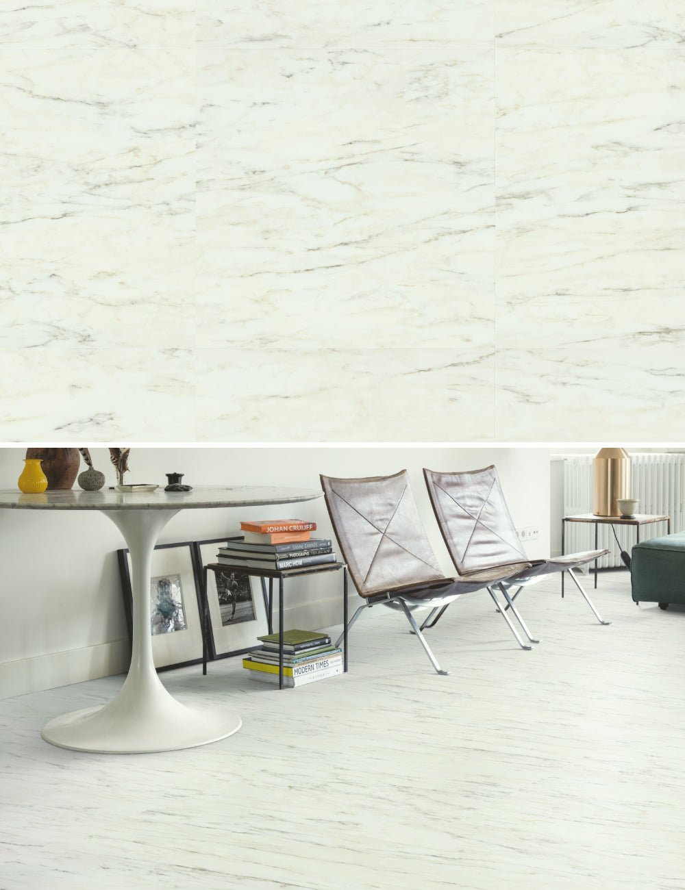 Quick-Step Blush SGTC20305 Luna marble white - Vierkante tegel plak PVC - Solza.nl