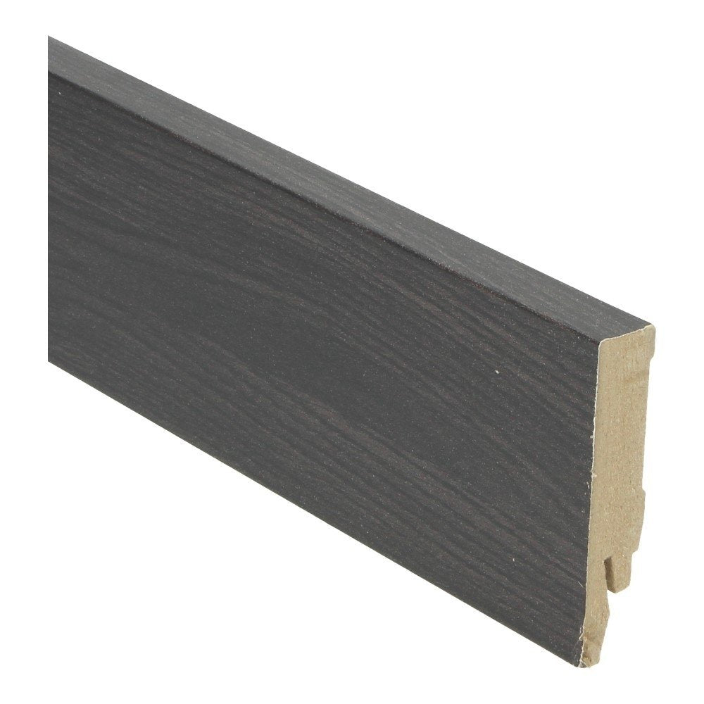 Plinthe à feuille droite 70X14 Wenge Noir 27075 - Solza.fr