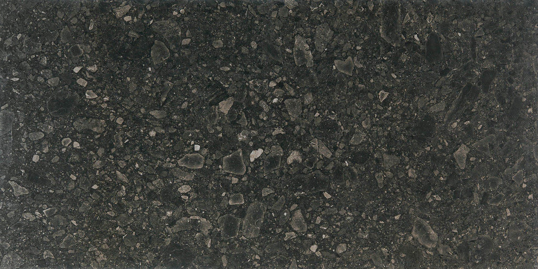 Carrelage Terrazzolook Brescia 60x120 Anthracite Noir - Semi brillant - Solza.nl