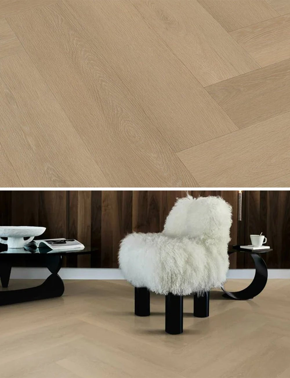 vtwonen Click PVC Herringbone Warm Natural SRC Herringbone - Solza.fr