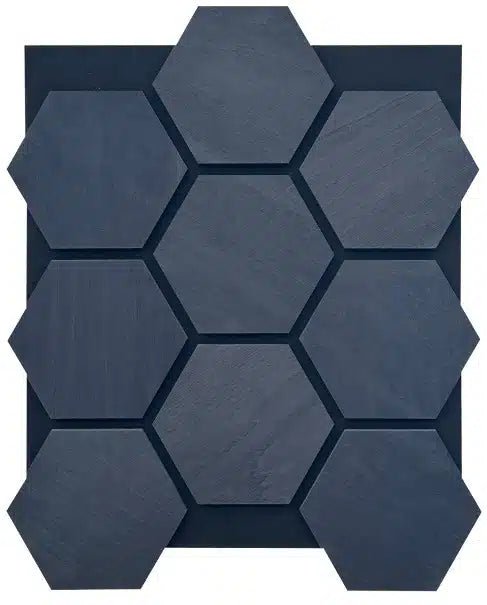 Your Walls Hexagon Black Ash Wandpaneel 76x62cm - Solza.nl