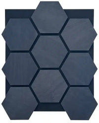 Your Walls Hexagon Black Ash Wandpaneel 76x62cm - Solza.nl